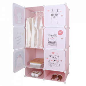 Dulap modular pentru copii, roz - TP288675 - Img 3