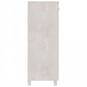 Dulap pantofi, alb, 85x40x108 cm, lemn masiv de pin - V340517V - Img 4