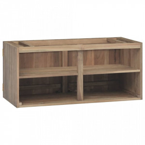Dulap pentru baie de perete, 90x39x40 cm, lemn masiv de tec - V338254V - Img 4