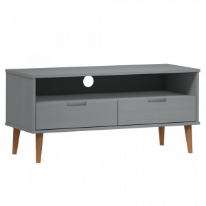 Dulap TV gri, 106x40x49 cm, lemn masiv de pin - V350533V