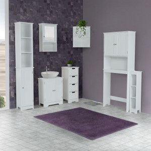 Dulăpior deasupra la WC, alb, 65x22,5x155 cm - TP228317 - Img 3