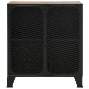 Dulapuri de depozitare 2 buc. maro rustic 72x36x82 cm metal/MDF - V3095969V - Img 4