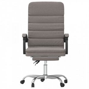 Fotoliu de birou rabatabil cu masaj, gri taupe, textil - V349723V - Img 3