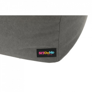 Fotoliu tip sac, material textil gri, 80x80x80 cm - TP258199 - Img 12
