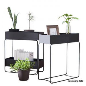 Ghiveci de flori din metal multifuncţional, gri închis - TP237380 - Img 4
