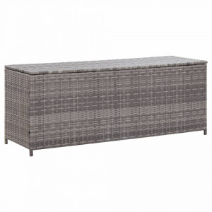 Lada de depozitare de gradina, gri, 150x50x60 cm, poliratan - V46462V