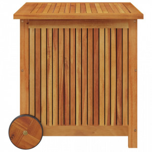 Ladă de depozitare grădină cu roți, 60x50x58 cm, lemn acacia - V319710V - Img 4