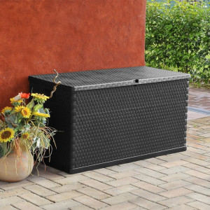 Lada de depozitare pentru gradina, antracit, 120 x 56 x 63 cm - V43711V - Img 3