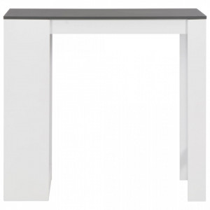 Masa bar cu rafturi, alb, 110x50x103 cm - V280216V - Img 3