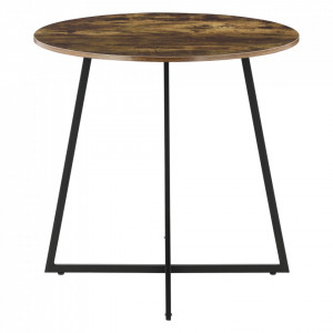 Masa bucatarie, 78 x 80 cm efect lemn nuanta inchisa, forma rotunda - P77756178 - Img 4