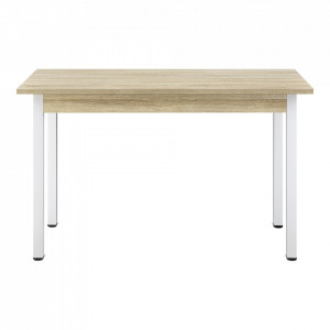 Masa bucatarie Den Haag EW, 120 x 60 x 75 cm, otel/MDF, efect lemn stejar/alb, pentru 4 persoane - P71753434 - Img 2