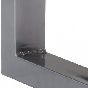Masa consola, 115x35x76 cm, lemn masiv de acacia si fier - V247830V - Img 3