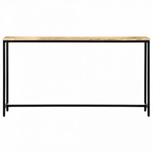 Masa consola, 140 x 35 x 76 cm, lemn masiv de mango nefinisat - V247815V - Img 2