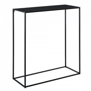 Masa consola de perete, 92 x 80 x 32 cm, negru mat - P65461663 - Img 3