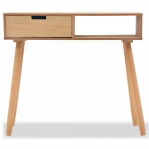Masa consola, lemn masiv de pin 80x30x72 cm, maro - V244739V - Img 3