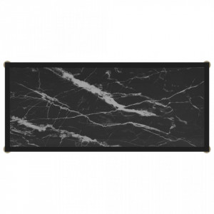 Masa consola, negru, 80 x 35 x 75 cm, sticla securizata - V322834V - Img 4