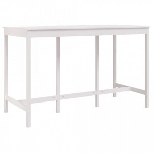 Masă de bar, alb, 180x80x110 cm, lemn masiv de pin - V822163V - Img 1