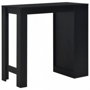 Masa de bar cu raft, negru, 110 x 50 x 103 cm - V280212V - Img 4