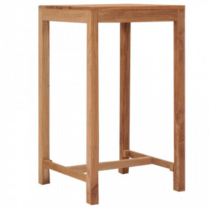 Masa de bar de gradina, 60 x 60 x 105 cm, lemn masiv de tec - V287235V - Img 3