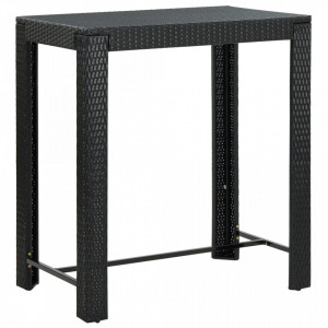 Masă de bar de grădină, negru, 100 x 60,5 x 110,5 cm, poliratan - V45874V - Img 2