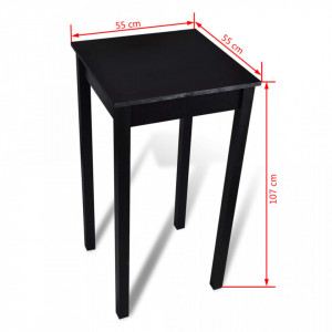 Masa de bar din MDF, negru, 55 x 55 x 107 cm - V240379V - Img 4