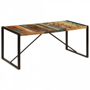 Masa de bucatarie, 180 x 90 x 75 cm, lemn masiv reciclat - V247415V
