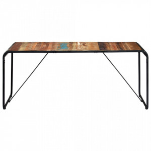 Masa de bucatarie, 180 x 90 x 76 cm, lemn masiv reciclat - V247862V - Img 2