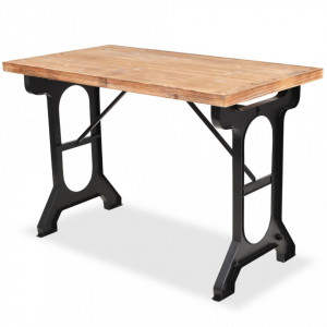 Masa de bucatarie, blat din lemn masiv de brad 122x65x82 cm - V245462V