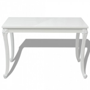 Masa de bucatarie lucioasa, 116 x 66 x 76 cm, alb - V243383V - Img 3
