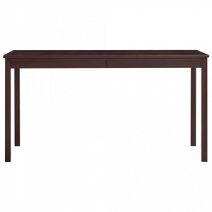 Masa de bucatarie, maro inchis, 140 x 70 x 73 cm, lemn de pin - V283401V - Img 3