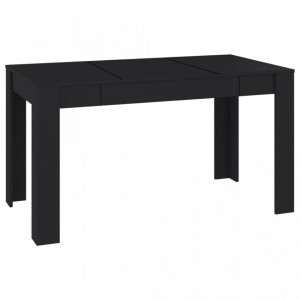 Masă de bucătărie, negru, 140x74,5x76 cm, PAL - V804203V