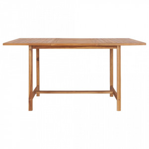 Masa de gradina, 150 x 150 x 76 cm, lemn masiv de tec - V49008V - Img 3