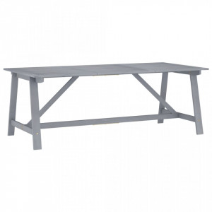 Masă de grădină, gri, 206 x 100 x 74 cm, lemn masiv acacia - V312412V - Img 2