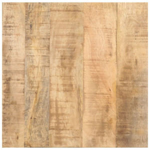 Masa laterala cu roti, 40 x 40 x 42 cm, lemn de mango nefinisat - V320936V - Img 2