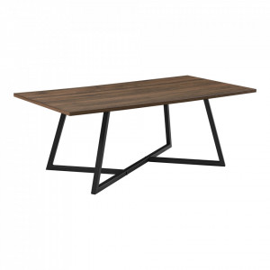Masuta cafea, 120 x 60 x 45 cm, efect lemn nuanta inchisa - P77062379 - Img 2