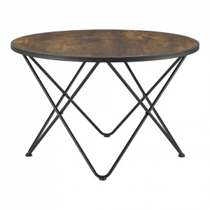 Masuta cafea forma rotunda, efect lemn nuanta inchisa - P78978125 - Img 4