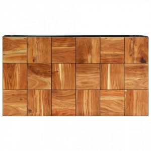 Masuta de cafea, 110 x 40 x 60 cm, lemn masiv de acacia si otel - V246678V - Img 4