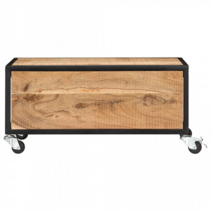 Masuta de cafea, 70 x 70 x 32 cm, lemn masiv de acacia - V247684V - Img 3