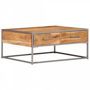 Masuta de cafea, 75 x 75 x 35 cm, lemn masiv de acacia - V247585V