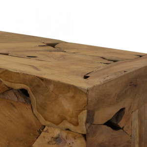 Masuta de cafea, 90 x 50 x 35 cm, lemn de tec natural, maro - V244558V - Img 4