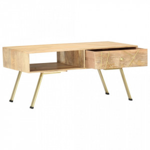 Masuta de cafea, 95 x 50 x 42 cm, lemn masiv de mango - V286148V - Img 3