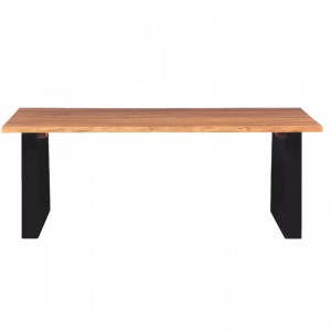 Masuta de cafea din lemn solid de acacia, 110 x 60 x 40 cm - V244996V - Img 3