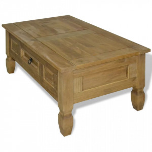 Masuta de cafea stil Corona din pin mexican 100 x 60 x 45 cm - V243736V - Img 3