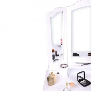 Măsuţă de toaletă cu scaun, alb, 80 cm - TP228277 - Img 3