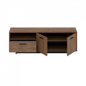 Măsuţă, masă, comodă TV, stejar și negru - TP303569 - Img 3