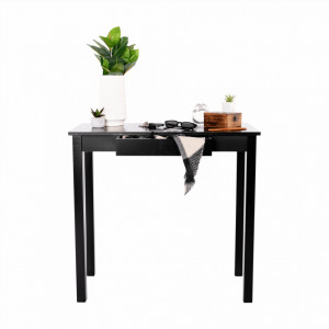 Măsuţă, masă tip consolă neagră, 80x40x75 cm - TP277806 - Img 13