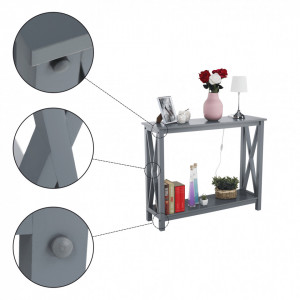Măsuţă tip consolă, gri, 100x80x30 cm - TP277083 - Img 15