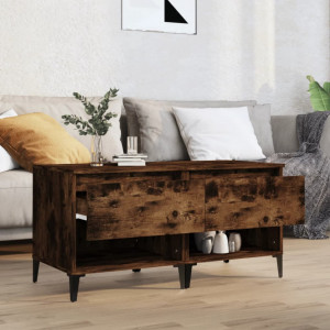 Mese laterale 2 buc. stejar fumuriu 50x46x50 cm lemn compozit - V819559V - Img 3