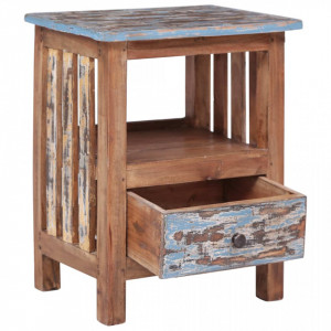 Noptiera, 41 x 30 x 50 cm, lemn masiv reciclat - V283926V - Img 2