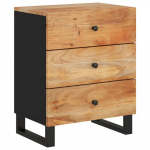 Noptieră, 50x33x62 cm, lemn masiv acacia și lemn prelucrat - V350661V
